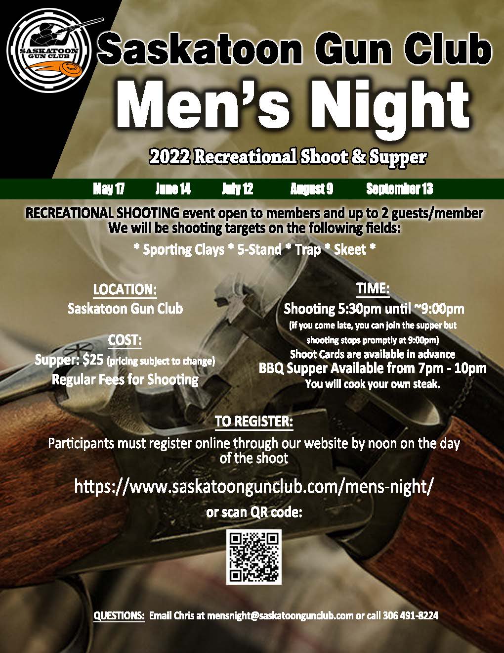 Men’s Night May 17th, 2021 SASKATOON GUN CLUB